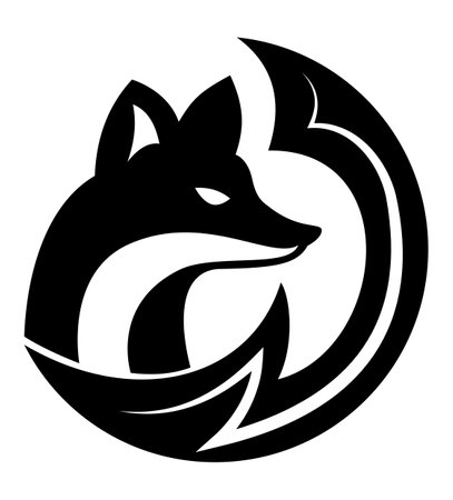 fox logo creative and original for your business or company logotype vector illustration isolated on white backgroundのイラスト素材