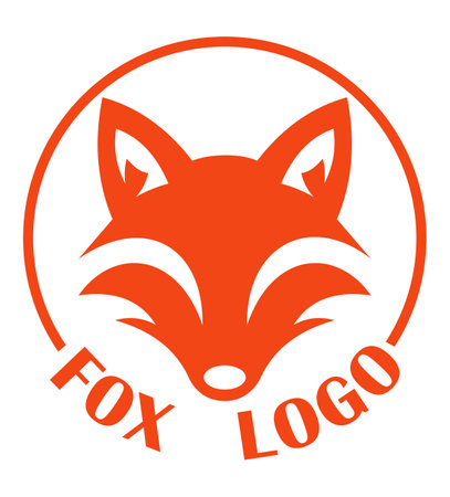 fox logo creative and original for your business or company logotype vector illustration isolated on white backgroundのイラスト素材