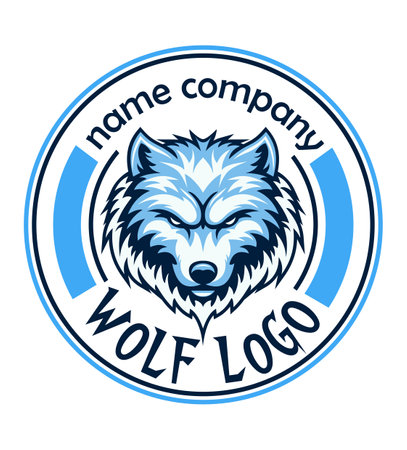 wolf logo creative and original for your business or company logotype vector illustration isolated on white backgroundのイラスト素材