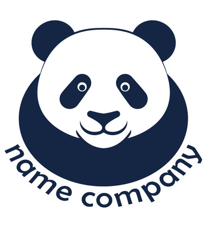 panda bear logo creative and original for your business or company logotype vector illustration isolated on white backgroundのイラスト素材