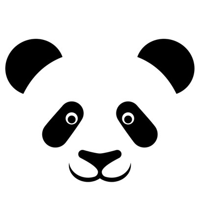 panda bear logo creative and original for your business or company logotype vector illustration isolated on white backgroundのイラスト素材