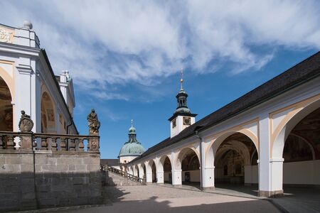 The famous Baroque Holy Mountain is a place of pilgrimage above the town of Pribram.