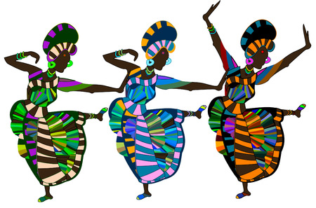 beautiful religious dance performed by women in ethnic styleのイラスト素材