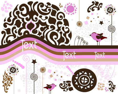 color abstract background of the various elementsのイラスト素材