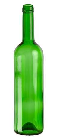 Empty wine glass bottle isolated on white background. 2 images stitched - original size, DFF image, Adobe RGB の写真素材