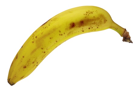Ripe banana fruit isolated on white background, DFF image, Adobe RGB の写真素材
