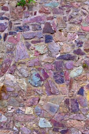 A protection stone wall in small city Saarburg, Rheinland-Pfalz, Germanyの写真素材