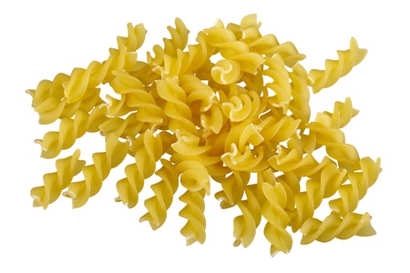 Raw pasta isolated on white background. DFF image,の写真素材