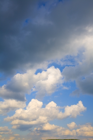 Beautiful white summer clouds as interesting  sky backgroundの写真素材