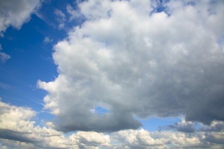 Beautiful white summer clouds as interesting  sky backgroundの写真素材