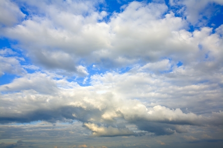 Beautiful white summer clouds as interesting  sky backgroundの写真素材