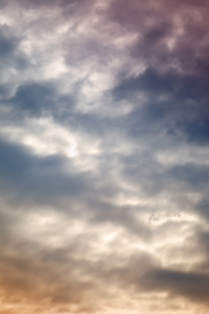 Beautiful evening clouds as interesting backgroundの写真素材