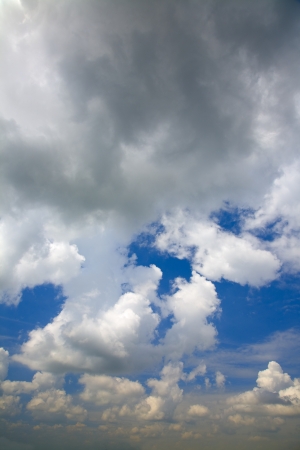 Beautiful white summer clouds as interesting  sky backgroundの写真素材
