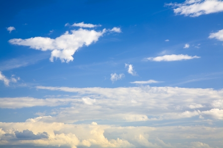 Beautiful white summer clouds as interesting  sky backgroundの写真素材