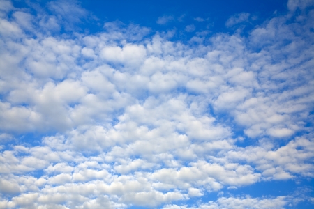 Beautiful white summer clouds as interesting  sky backgroundの写真素材