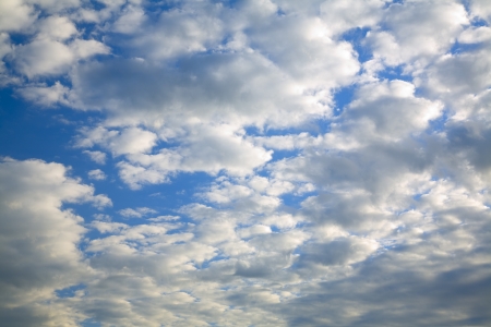 Beautiful white summer clouds as interesting  sky backgroundの写真素材