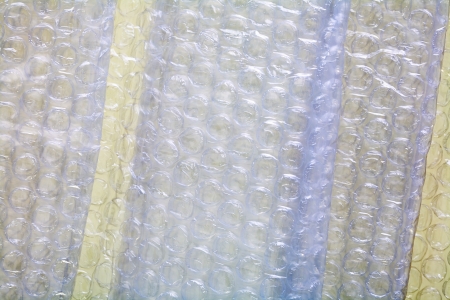 Bubble wrap plastic foil as backgroundの写真素材