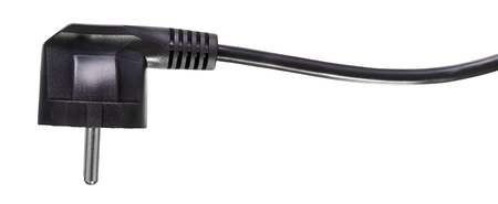 Close up of a electric plug isolated on white backgroundの写真素材