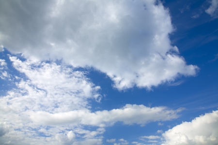 Beautiful white summer clouds as interesting  sky backgroundの写真素材