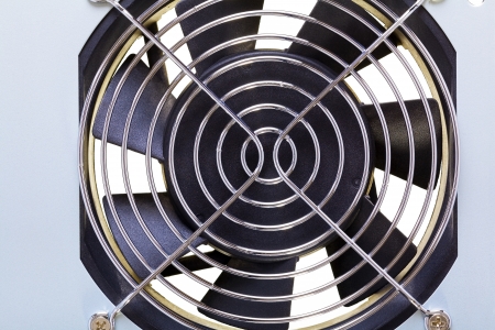 Close up of a computer coolerの写真素材