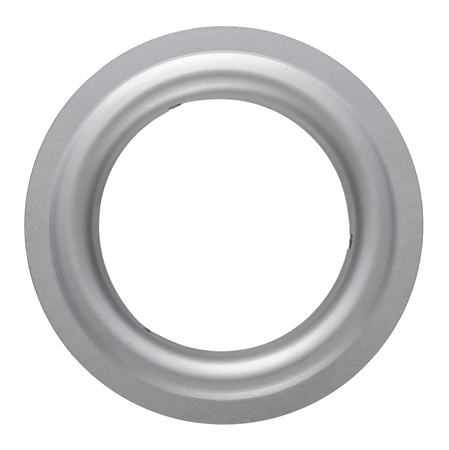 Close up of a aluminum ring isolated on whiteの写真素材