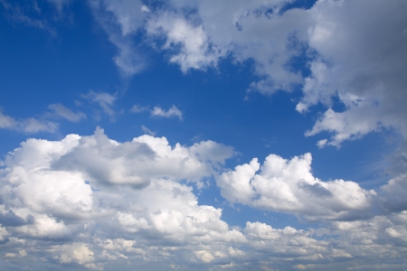 Beautiful white summer clouds as interesting  sky backgroundの写真素材