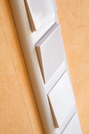 Close up of modern light switchの写真素材