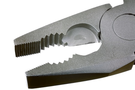 Close up of a modern nippers, isolated on white backgroundの写真素材