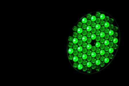 Close up of a green scene spotlightの写真素材