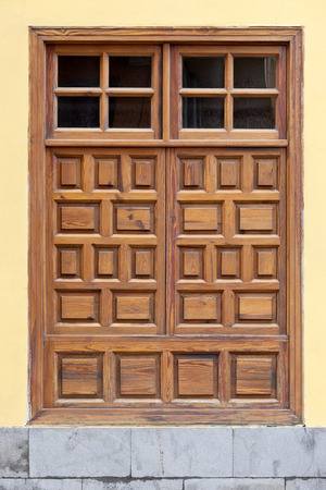 Old historic window in Puerto de la Cruz, Tenerife, Canary Islands, Spainの写真素材