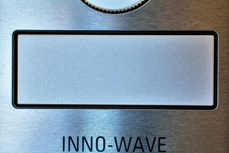 Close up of a openButton from modern microwave oven, hdr image