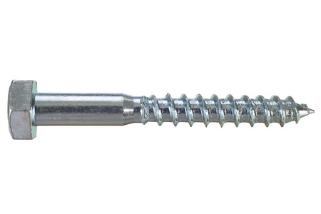 Screw for wood  isolated on white background, focus fusion.の写真素材