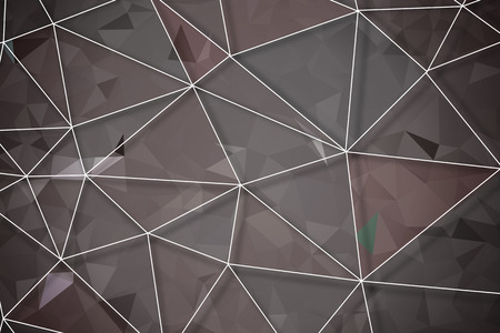 grey geometric rumpled triangular low poly origami style gradient illustration with white net...