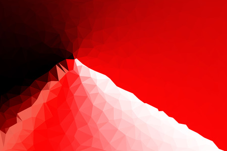 red, black and white polygon pattern for background or web banner design.の写真素材