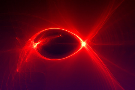 red glow energy wave. lighting effect abstract background. This image is suitable for any purpose, such as science, fantastic, sci-fi, horror, supernatural and etc.の写真素材