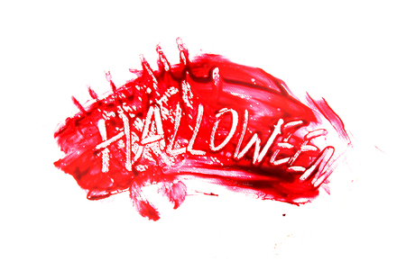 set 8. blood drop and bloodstains on isolated white background for horror content.の写真素材