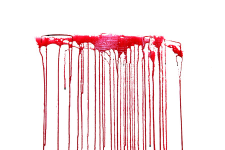 set 8. blood drop and bloodstains on isolated white background for horror content.の写真素材