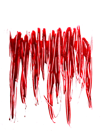 set 8. blood drop and bloodstains on isolated white background for horror content.の写真素材