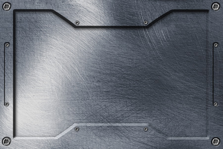 chromel background with metal frame. 3d illustration.の写真素材