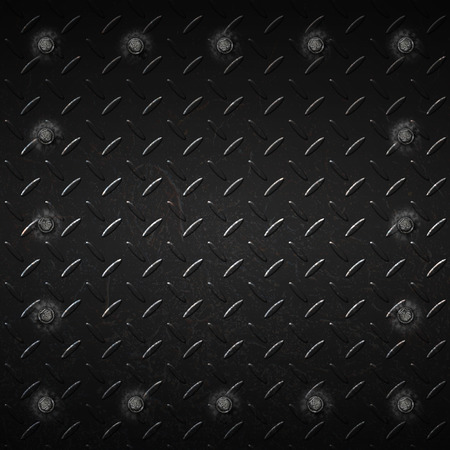 grunge metal and rust plate with screw. 3d illustration for background and texture.の写真素材