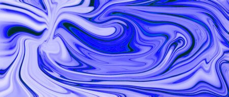 blue and white liquid color oil paint. abstract background and texture. illustration banner. extreme...