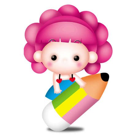 girl vector cartoon clipart anime cute character model, emotion illustration drawing kawaii manga design idea download artのイラスト素材