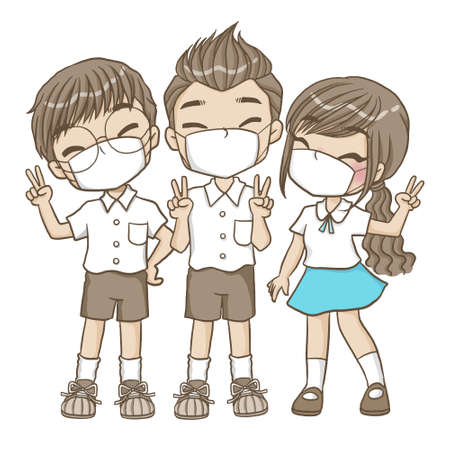 friend student back to school vector cartoon clipart anime cute character cartoon model emotion illustration drawing kawaii manga design idea download artのイラスト素材