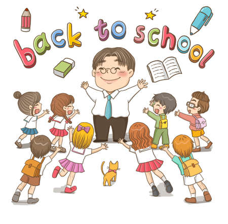friend student back to school vector cartoon clipart anime cute character cartoon model emotion illustration drawing kawaii manga design idea download artのイラスト素材