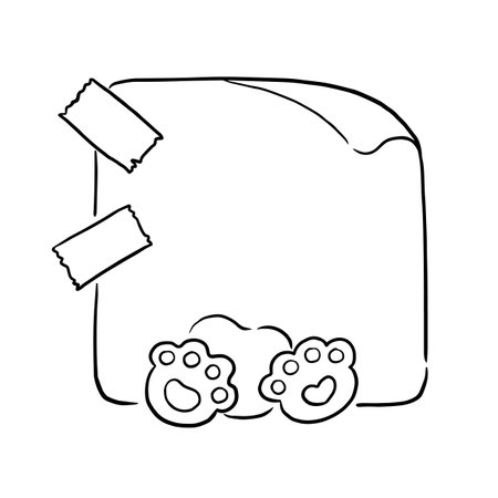 Hand drawn doodle icon of a toilet paper roll. Vector illustrationのイラスト素材