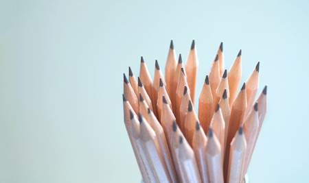 Group of pencil on white backgroundの写真素材
