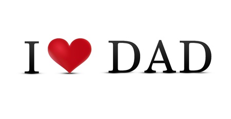 i love dadの写真素材