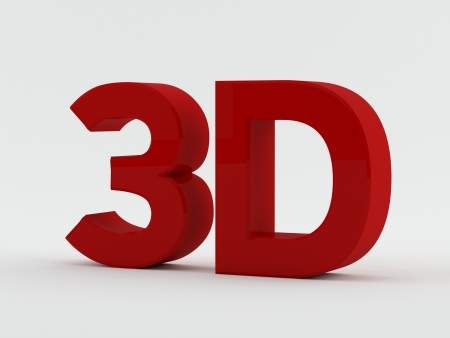 3D text in redの写真素材