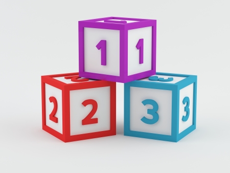 123 play cubesの写真素材