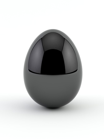 Shiny black eggの写真素材